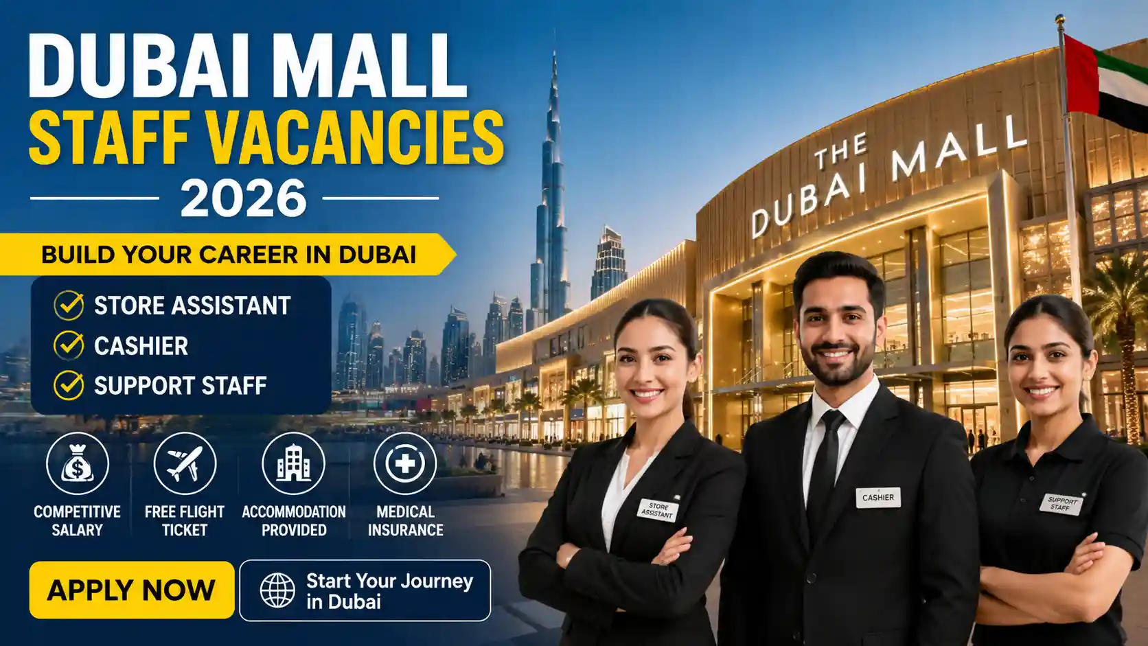 Dubai Mall Staff Vacancies 2026